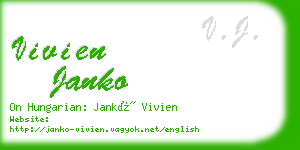 vivien janko business card